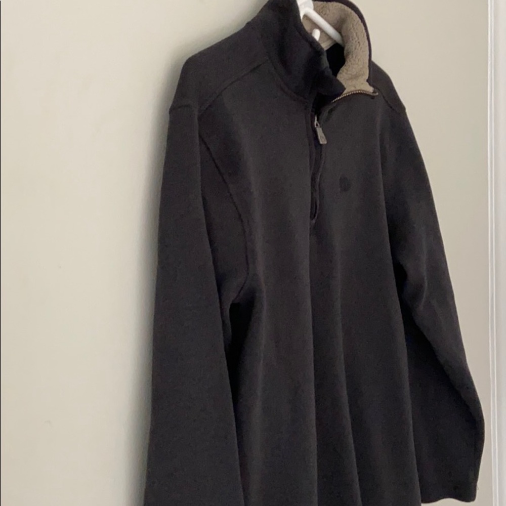 Bass Quarter Zip Sweater Deep Gray Size L - Picture 2 of 6